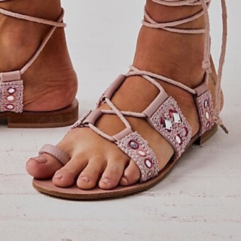 NIB Free People Mantra Mirror Sandals by FP Collection - Picture 4 of 8
